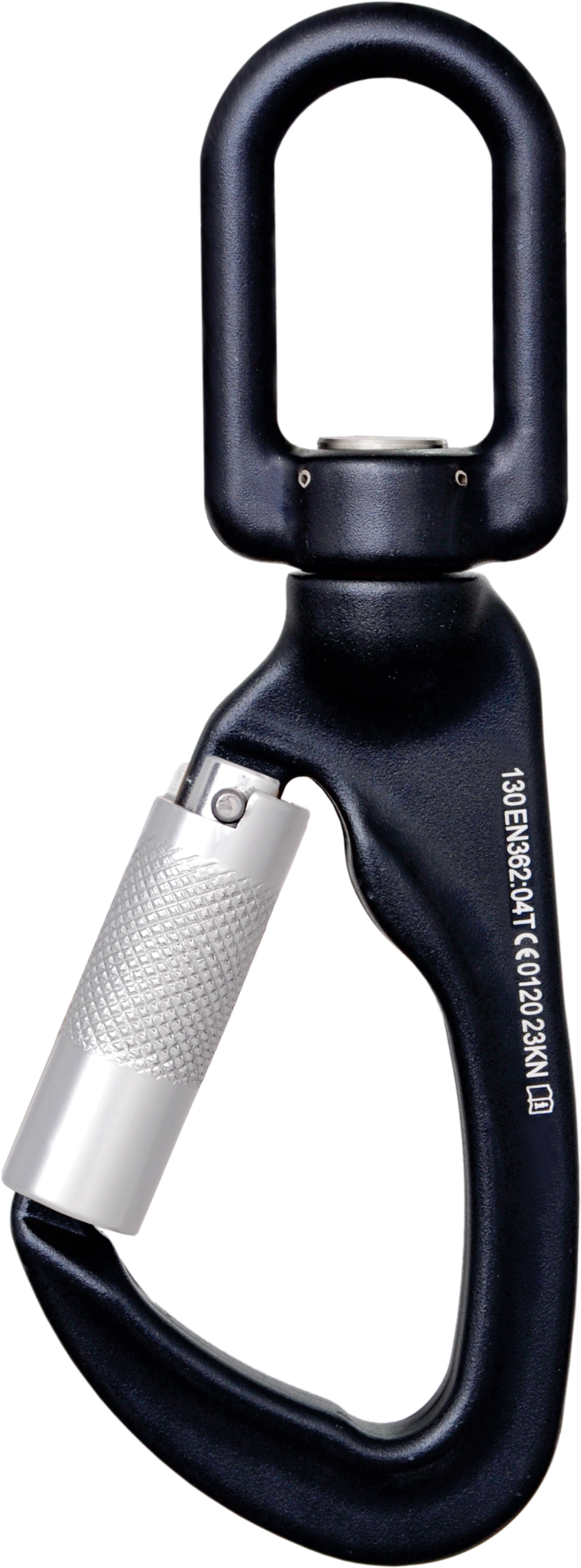 Aluminiumhaken mit Automatikverschluss Vierteldrehung (Twist-Lock) mit Fallanzeige-Wirbel mit 18 mm Öffnungsweite