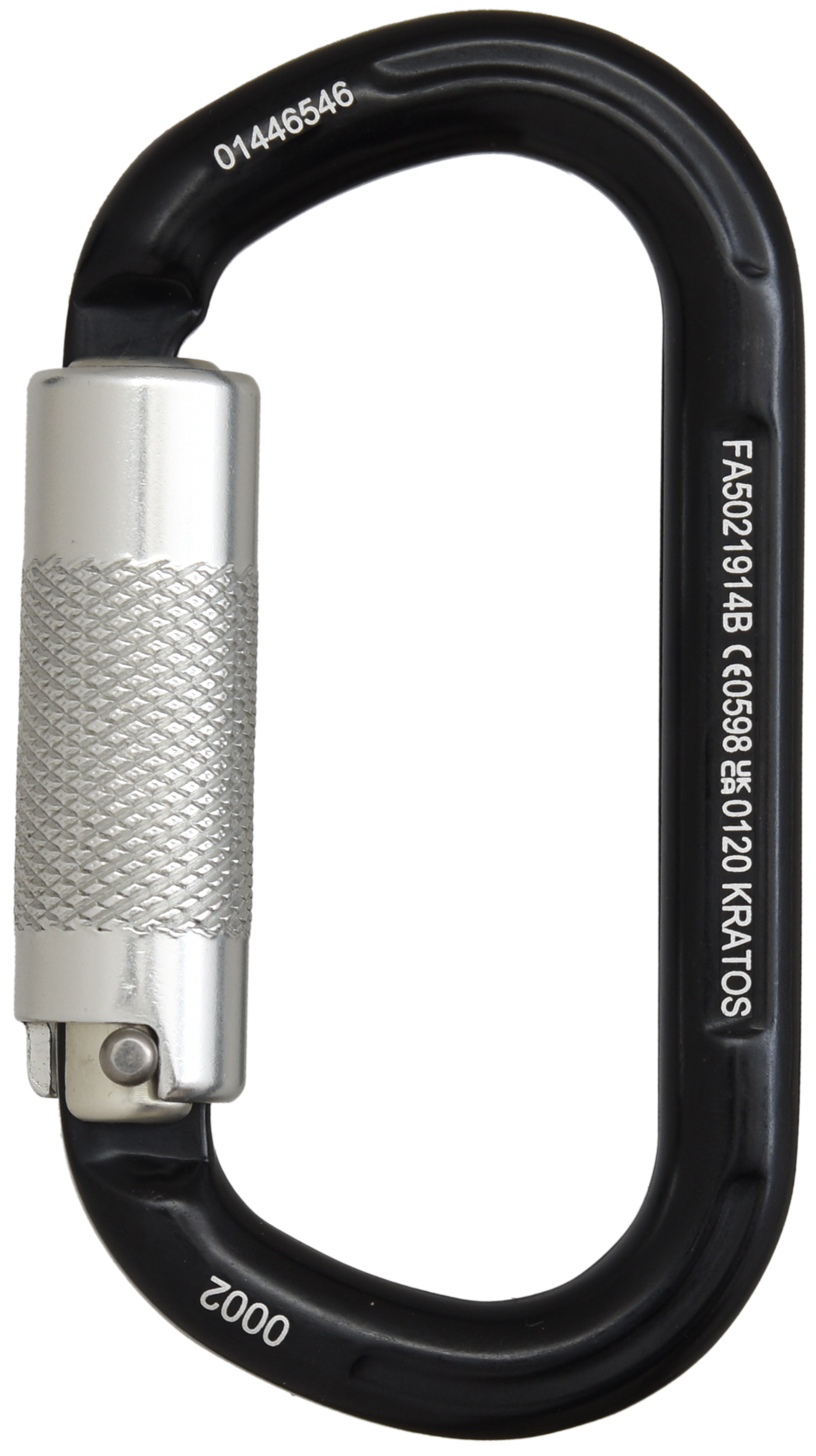 Aluminiumkarabiner mit Automatikverschluss Vierteldrehung (Twist-Lock) mit 14 mm Öffnungsweite