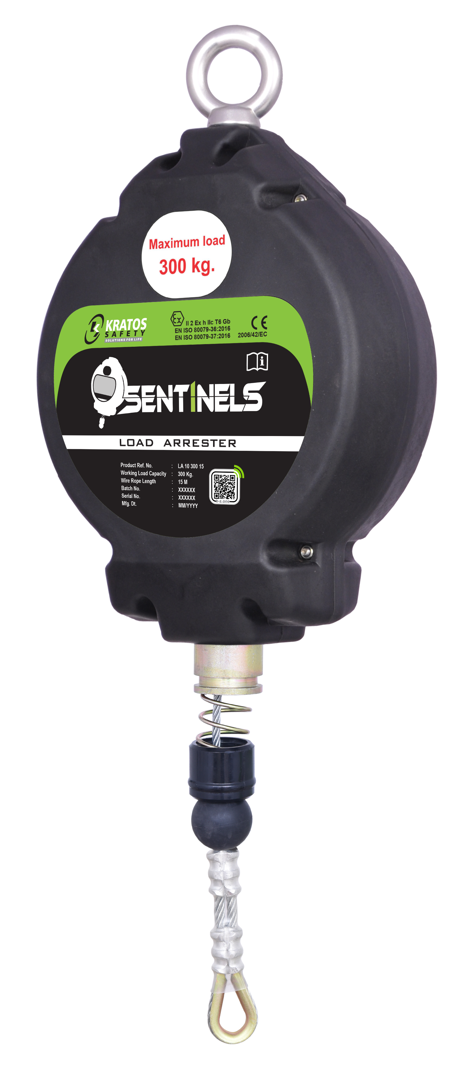 SENTINELS - Lastsicherungsgerät mit galvanisiertem Stahldrahtseil Länge 15 m konzipiert um Lasten von bis zu 300 kg zu halten