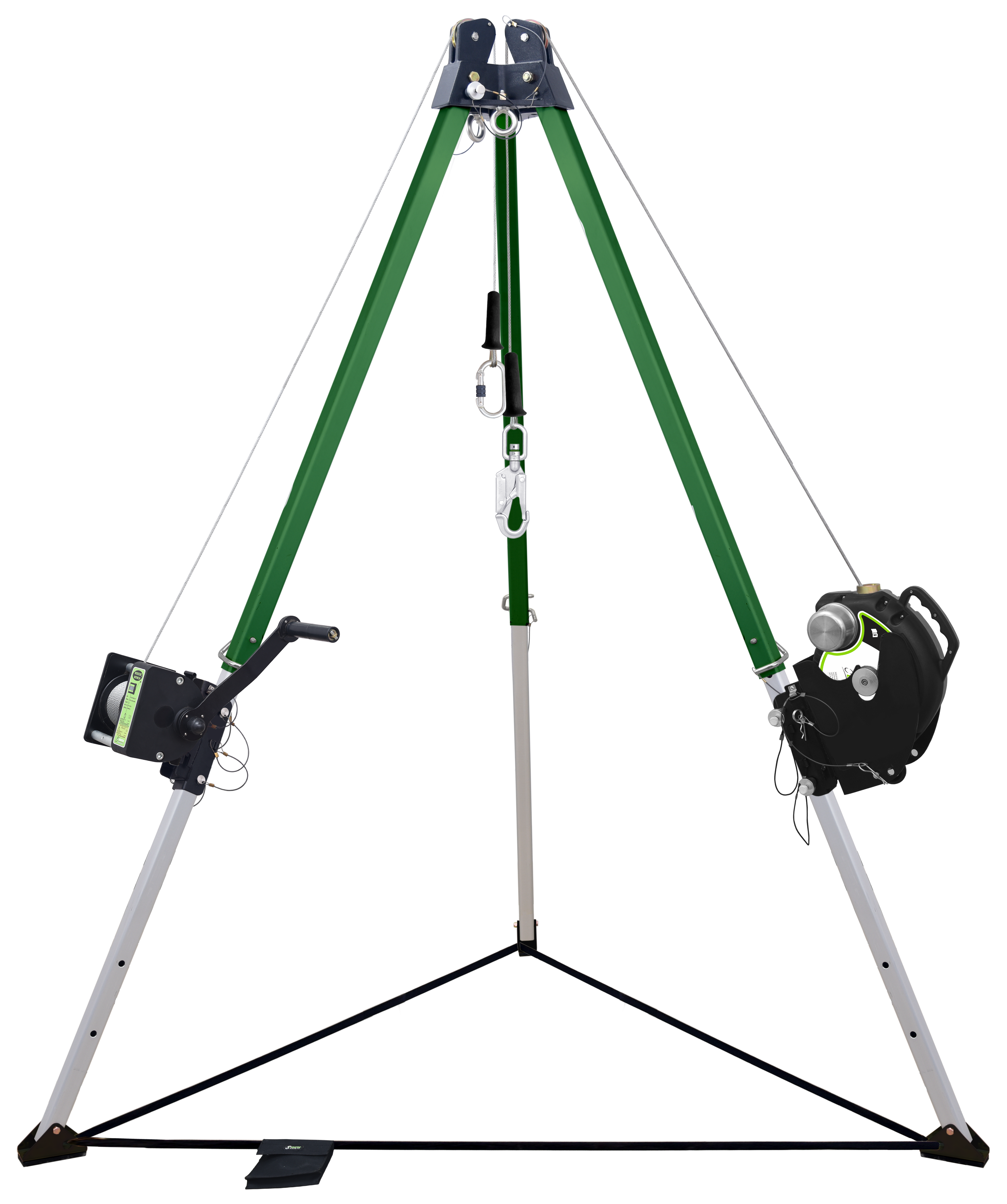7 ft. Dreibein mit Umlenkrollen-Doppelkopf