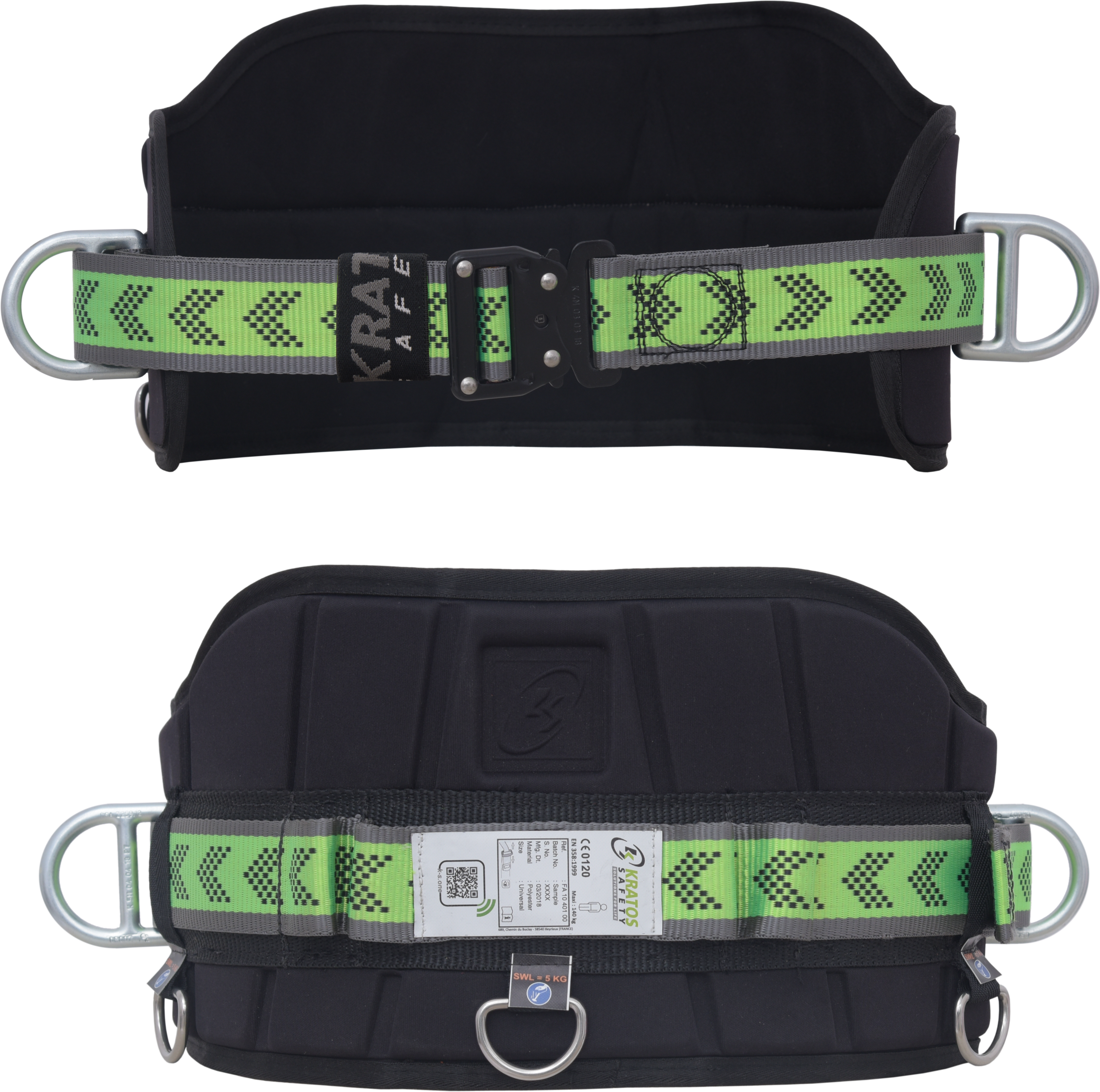 AKROS 4 - Haltegurt zur Arbeitsplatzpositionierung "Komfort" mit 2 seitlichen Halteösen und automatische Schnalle