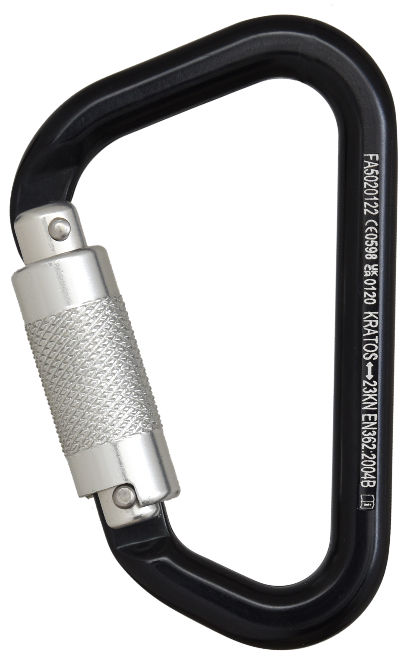 Aluminiumkarabiner mit Automatikverschluss Vierteldrehung (Twist-Lock) mit 21 mm Öffnungsweite 