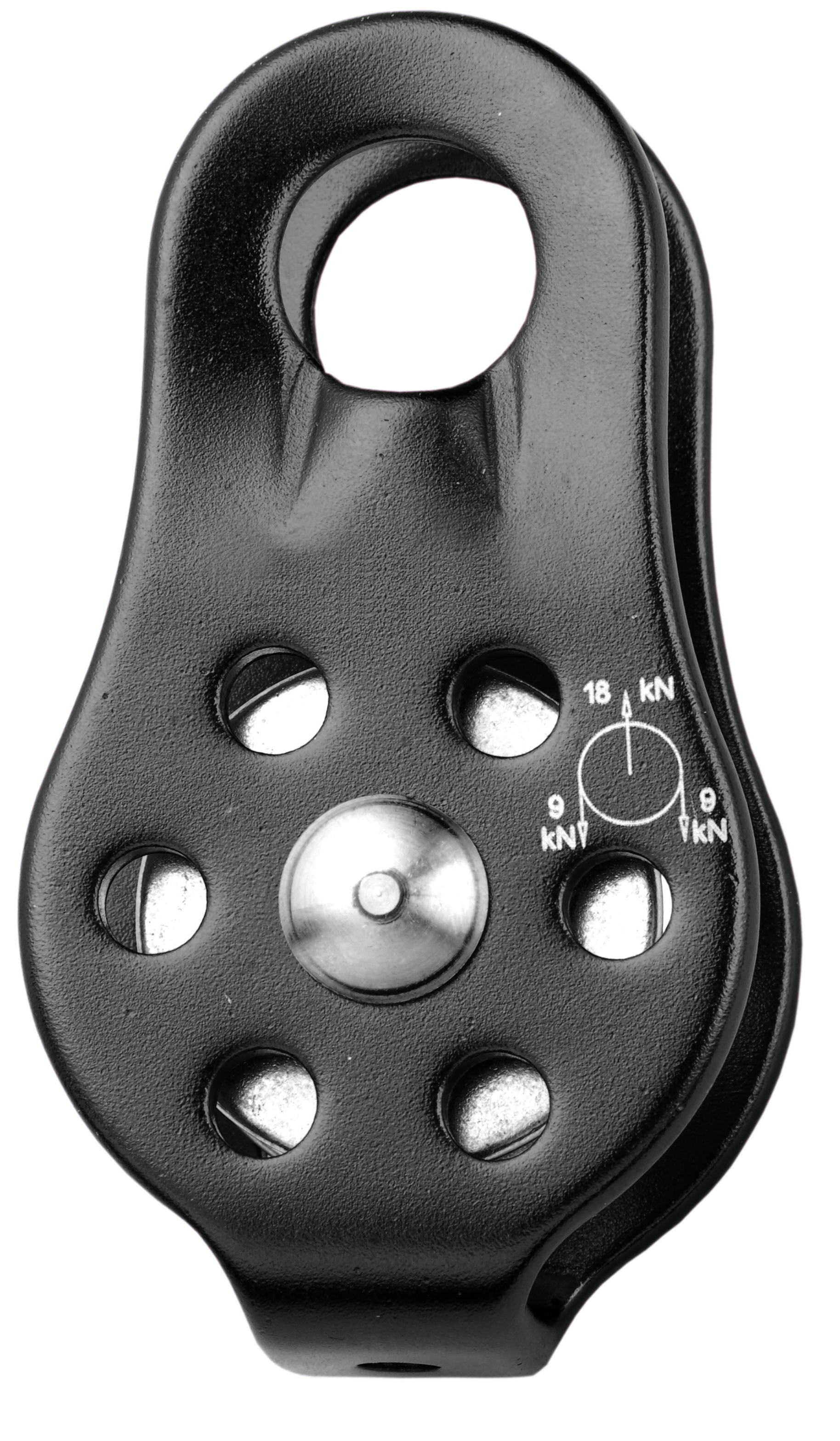 Einfache Seilrolle für Seile mit max. 12 mm Durchmesser 