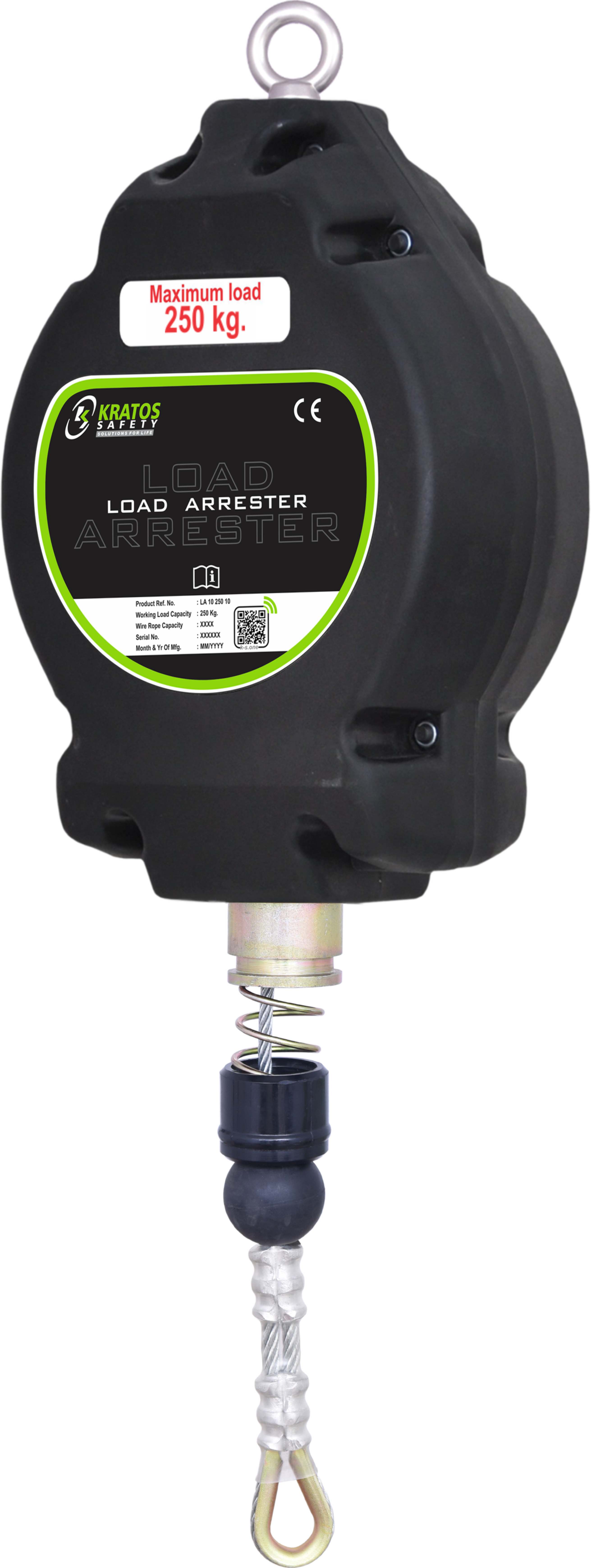 SENTINELS REACT - Lastsicherungsgerät mit galvanisiertem Stahldrahtseil Länge 10 m konzipiert um Lasten von bis zu 250 kg zu halten