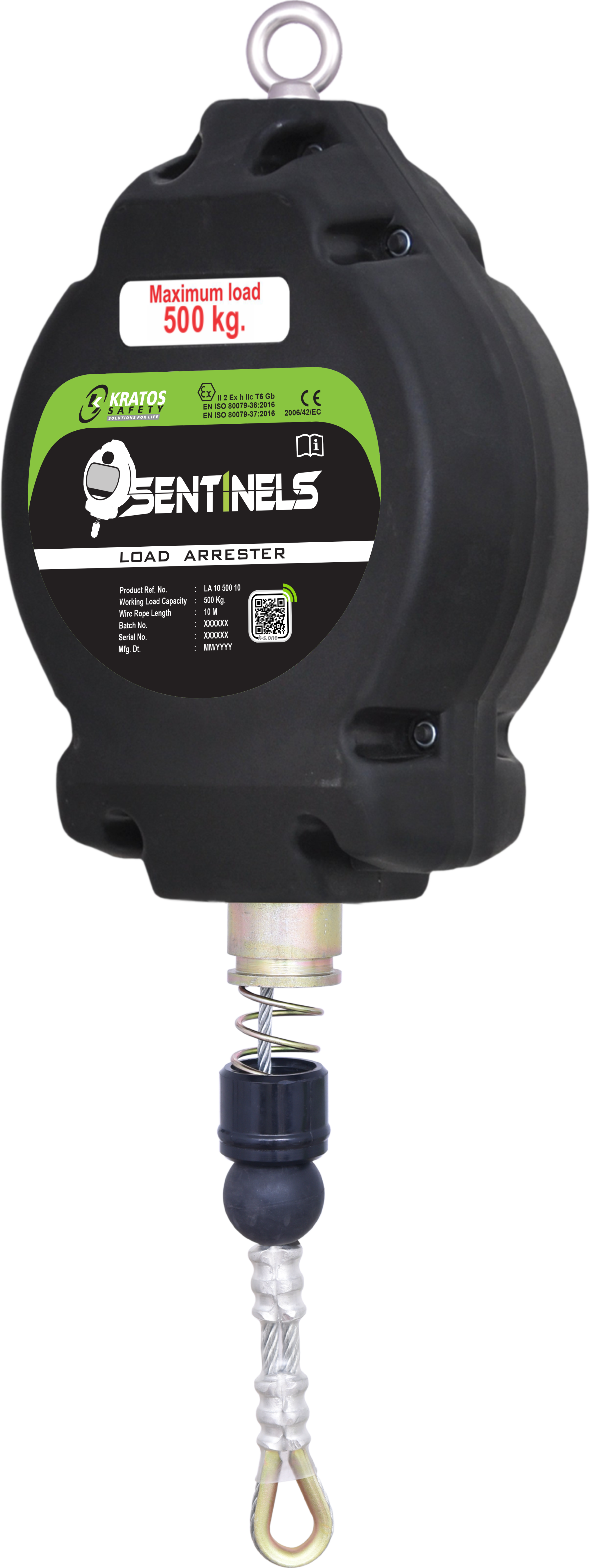 SENTINELS - Lastsicherungsgerät mit galvanisiertem Stahldrahtseil Länge 10 m konzipiert um Lasten von bis zu 500 kg zu halten