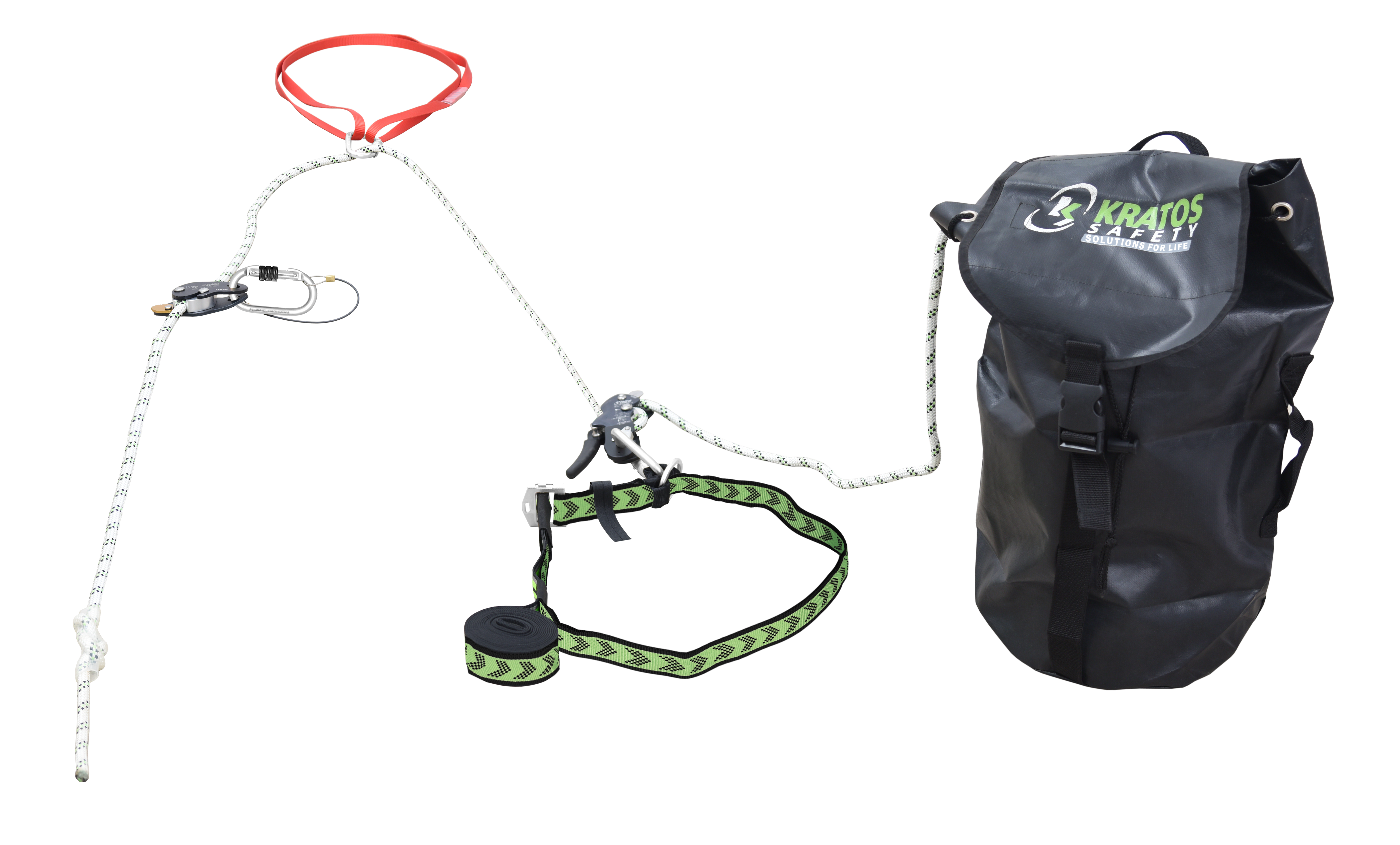 2 in 1 Auffangsystem mit integriertem Rettungssystem, 30 m