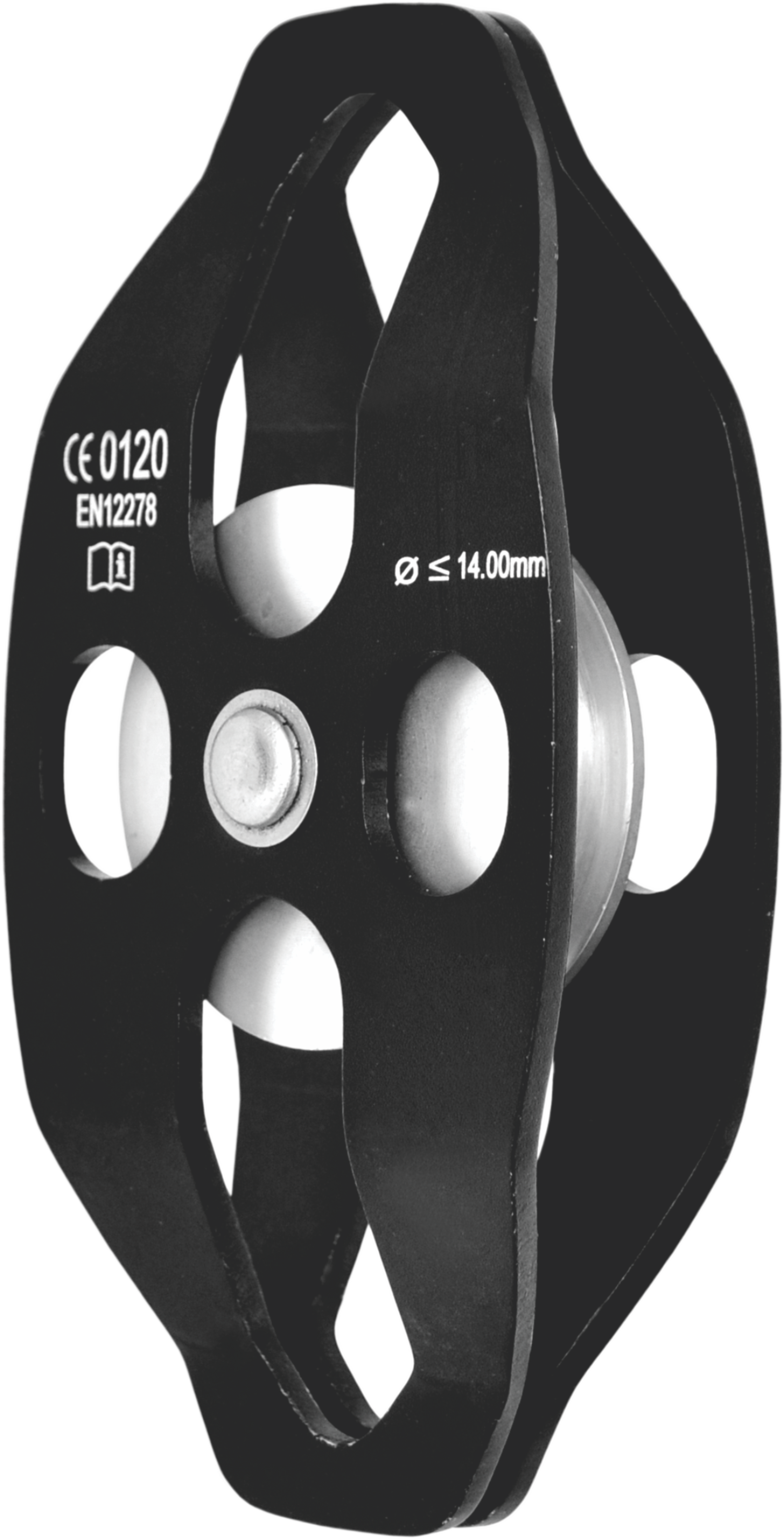 Einfache Umlenkrolle mit Öffnungsflanschen, doppelte Aufhängung